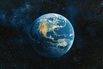 Naklejka premium Earth from Space at Night .