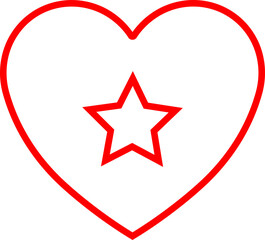 Obraz premium Heart icon in line vector signs isolated on transparent background