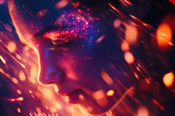 Dreamy abstract illumination with vibrant bokeh light effects in artistic portraiture, Bokeh Light Pack: Dreamy Abstract Illumination for Cinematic Projects Bold mov background