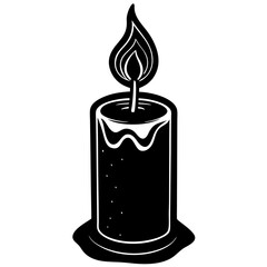 Candle Silhouette Vector