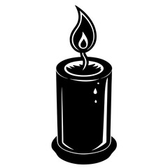 Candle Silhouette Vector