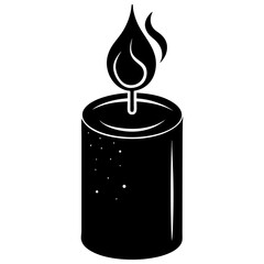 Candle Silhouette Vector