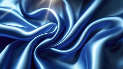 Luxury soft refined blue silk fabric texture as background