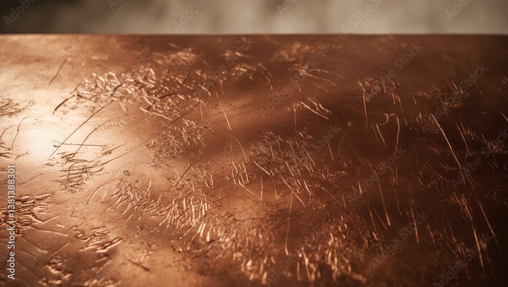 Aufkleber copper surface. bronze backdrop. metal plate with marks and scratches. brown distressed texture.