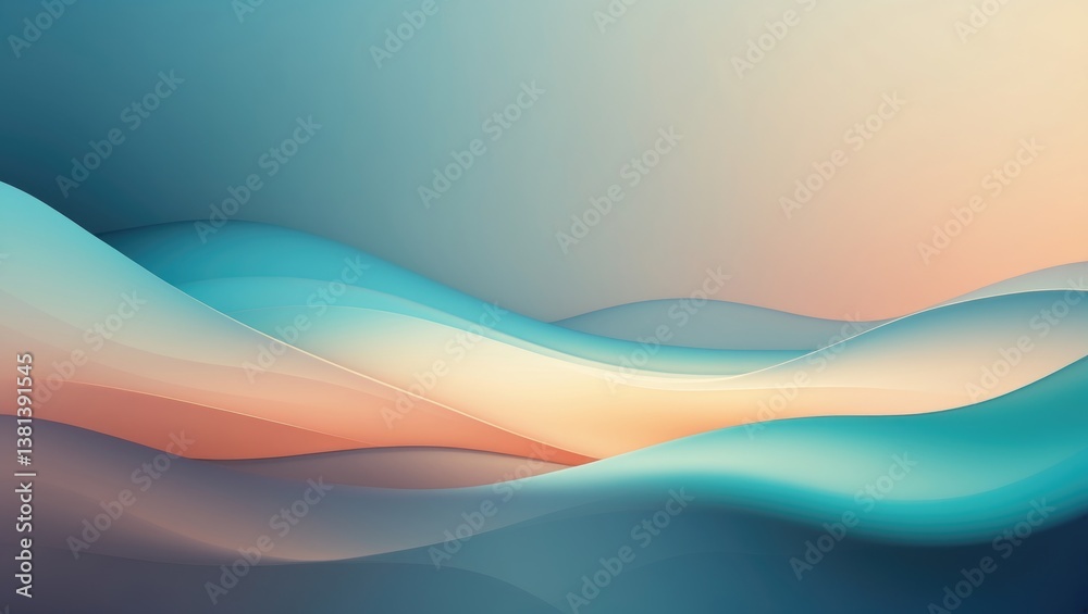 Poster grainy dark color gradient wave background, abstract design, black space for text.