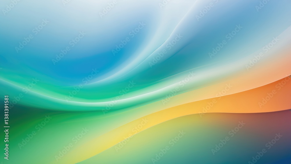 Poster vibrant gradient background, bright colors template, empty digital screen or web design