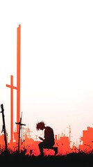 Silhouette Prayer War Zone