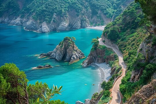 Capturing the vivid blues and luscious greens of the coastal route.