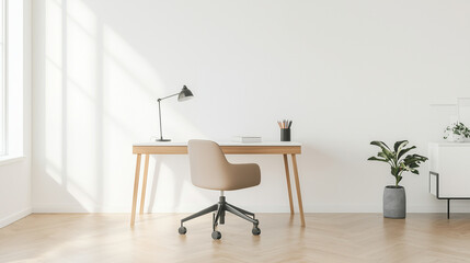 Minimalist Home Desk with Ergonomic Chair for Productive Work