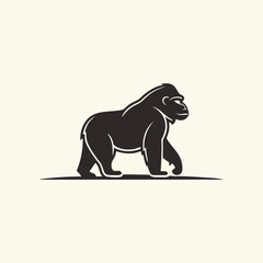 Gorilla silhouette logo vector