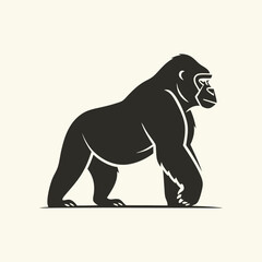 Gorilla silhouette logo vector