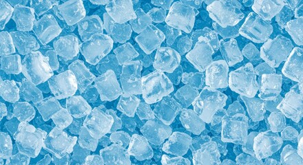 Sparkling Ice Crystals Background - Close-up shot of numerous translucent ice crystals, perfect for cool and refreshing designs