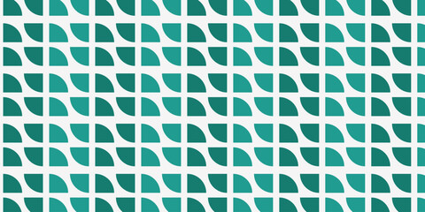 A simple pattern with geometric quarters of a green circle