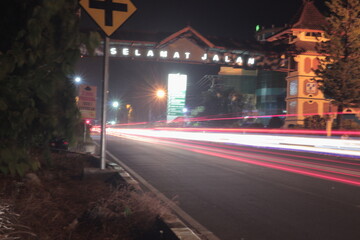 Night atmosphere in a small town