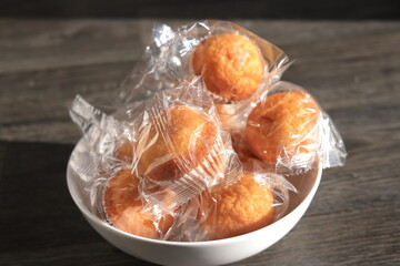 Spanish muffins individually wrap in plastic