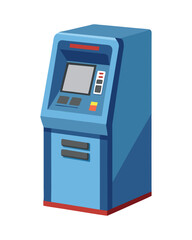 A vector illustration of ATM Machine on white background