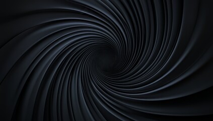 Obraz premium Dark spiral vortex design. Abstract, dynamic, and intricate 3D spiral pattern. Deep tones of night blue with smooth lines creating an optical illusion of depth and motion