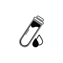 Blood sample icon, symbolizing health tests, medical analysis, and diagnostic procedures.