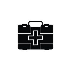 First aid box icon, representing emergency care, safety, and essential medical supplies.