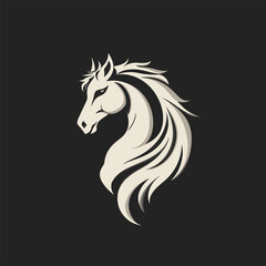 Elegant horse logo icon, combining grace and strength. Perfect for equestrian businesses, sports teams, and more. Vector design ensures scalability and versatility.