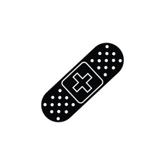 Icon of a medical bandage, symbolizing first aid, healing, and injury care.