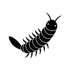 Black Vector Silhouette of Flounder Fish

