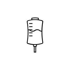 Icon of an infusion bag, representing medical care, hydration, and treatment.
