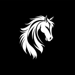 Elegant horse logo icon, combining grace and strength. Perfect for equestrian businesses, sports teams, and more. Vector design ensures scalability and versatility.