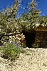 Torre de Rossi, Ibiza, Balearic islands, Spain. Cave shelter near Playa de Bossa.