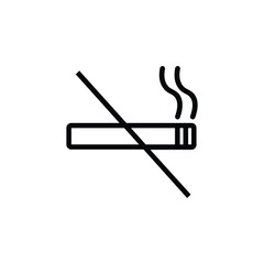 Clear and impactful no smoking icon, promoting health and a smoke-free environment.