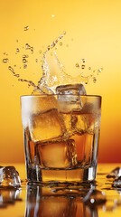 glass of cola with ice