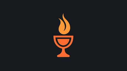 Flaming chalice icon