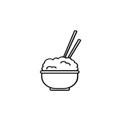 Icon of rice, representing food, agriculture, and nourishment in a clean, simple design.