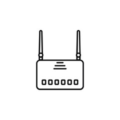 Router icon, symbolizing connectivity, internet access, and seamless networking solutions.