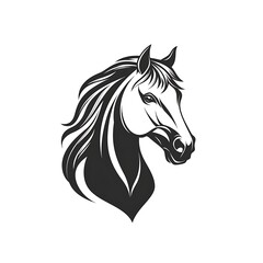 Elegant horse head logo art high resolution photo