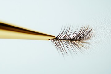 Beauty salon eyelash extensions embody the concept of body care and beauty