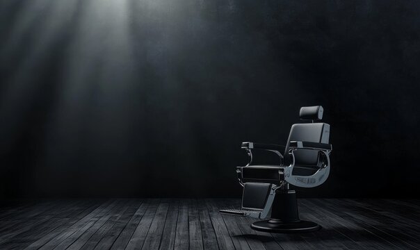 A barbershop features an armchair, a modern hairdresser, and a hair salon catering to men, with a focus on beards and stylish vintage barber chairs, where professional hairstylists work