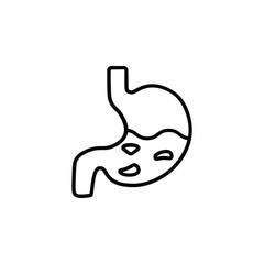 Fototapeta premium Icon of a stomach, representing digestion, health, and well-being in a clean, simple design.