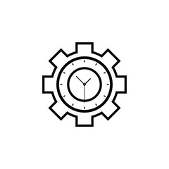 Time management icon, symbolizing productivity, scheduling, and efficient use of time for success.