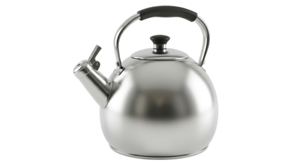 Stainless steel stovetop kettle with whistle for boiling water at home