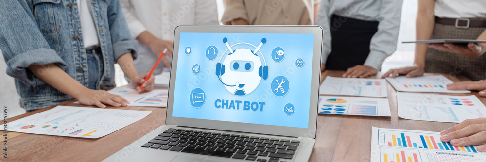 Poster Chatbot software application for brisk online business that automatically reply to customer questions