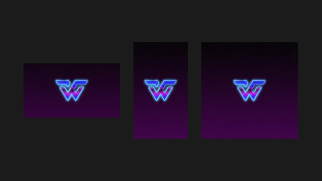 Neon Retro 3 Formats Logo Reveal 16:9 9:16 1:1 246