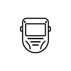 Welding helmet icon, symbolizing safety, protection, and essential gear for welders and metalwork.