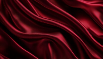 Obraz premium Deep crimson silk drapes in flowing folds (1)