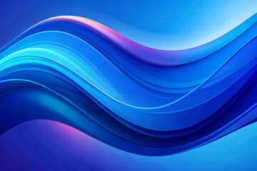 Obraz premium abstract wave pattern vibrant blue gradient background