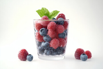 Berry Gin and Tonic with Mint Garnish 