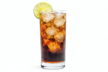 Classic Cuba Libre Cocktail in a Highball Glass 