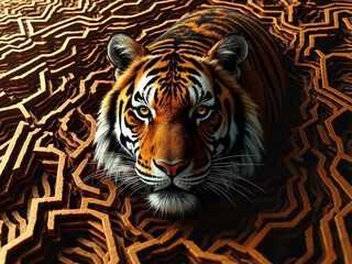 tiger head vector