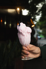 helado de nieve sabor fresa super cremoso