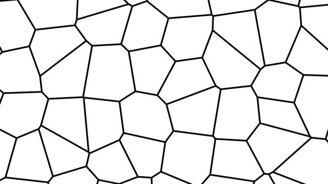 Tecnolog&iacute;a abstracta l&iacute;neas formando celdas en movimento. Visualizaci&oacute;n de big data. Fondo claro con puntos de movimiento. - V&iacute;deo libre de derechos 4K